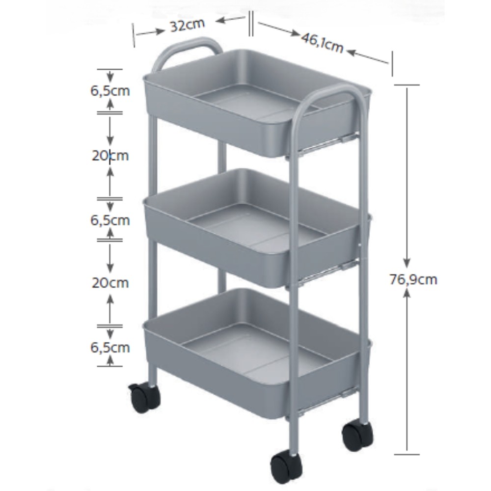 Carrello multiuso 30x41.20 cm