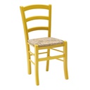 Sedia gialla in legno di faggio 41x42x88