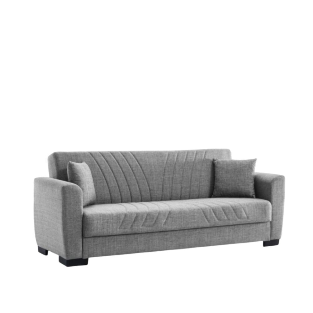 Divano letto 3 posti 210x78x78 cm grigio
