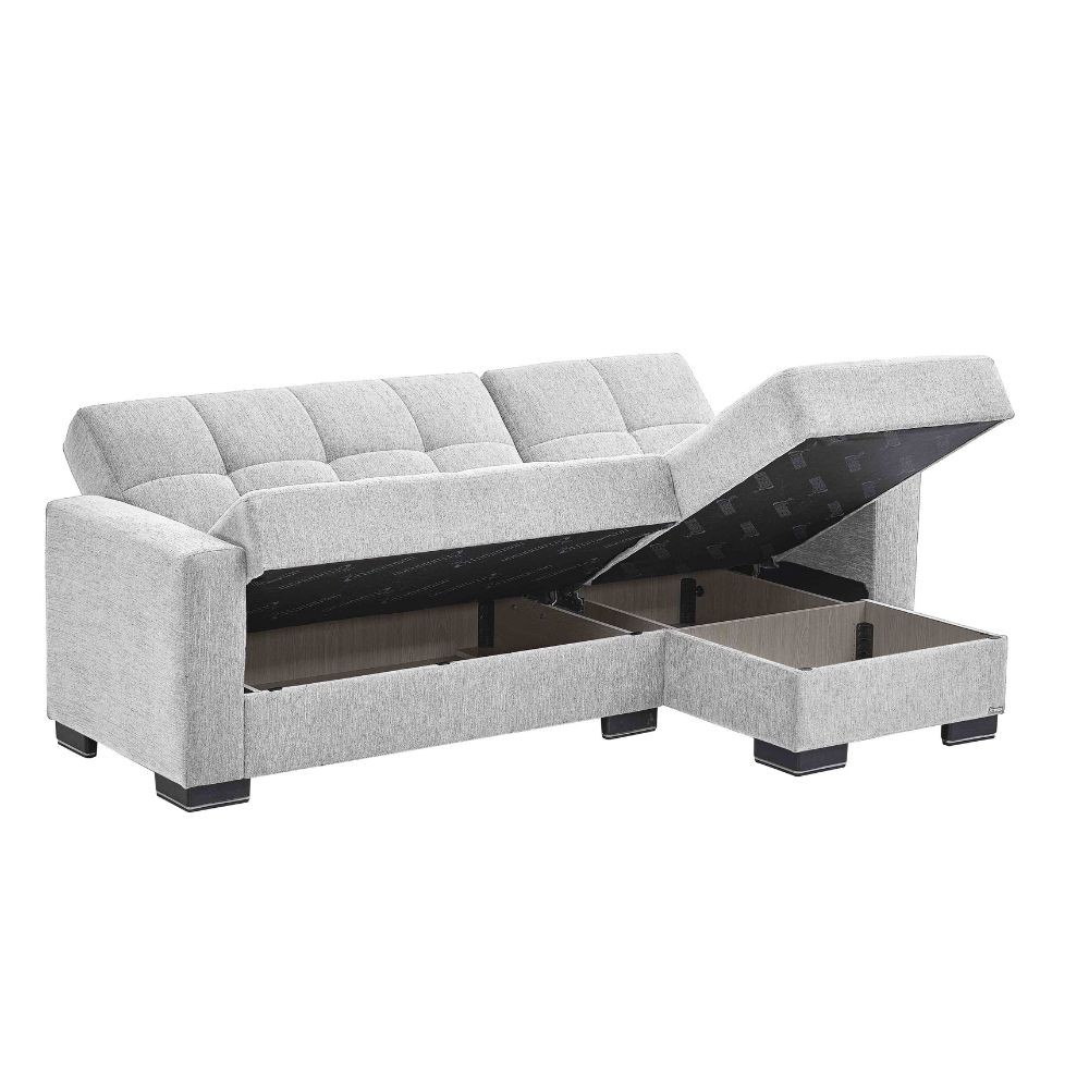 Divano letto con penisola 240x107x99 cm