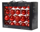 Palline di Natale rosse in vetro 42 pezzi
