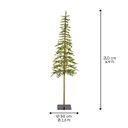 Abete alpino micro LED 50x210 cm verde/bianco caldo