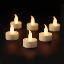 Tealight LED effetto fiamma 3.8x4.6 cm - 6 pz