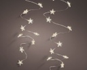 Micro luci LED fisse 195 cm argento/bianco caldo