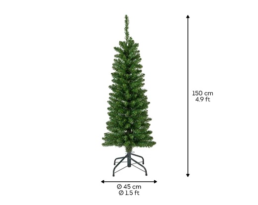Albero di natale pino verde 45x150 cm