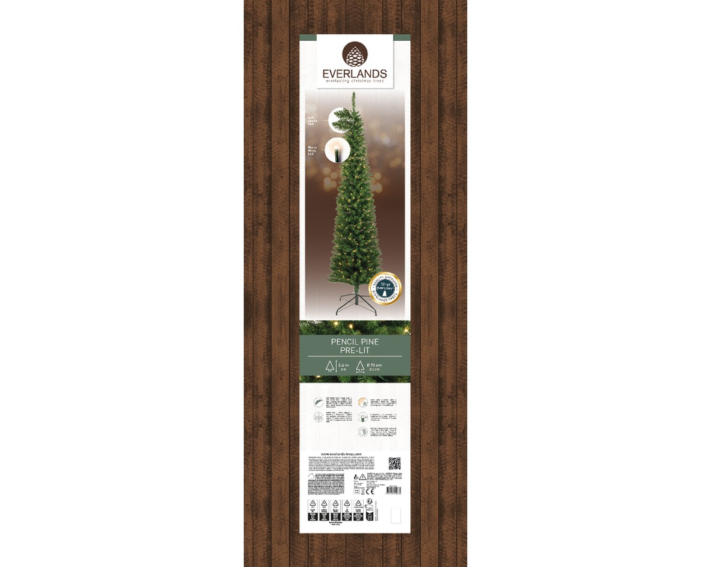 Albero di Natale artificiale 70x240 cm 380 LED