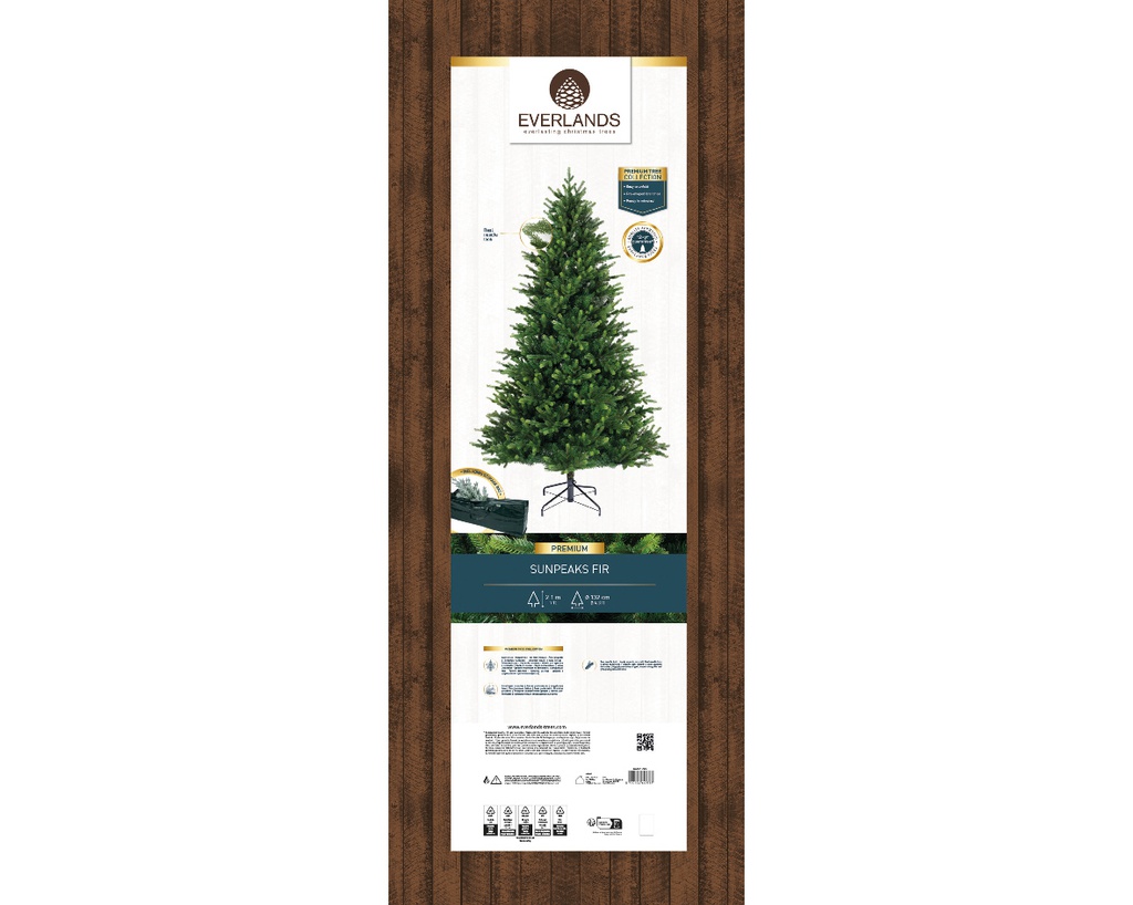 Albero di Natale artificiale 210x132 cm verde