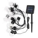 Catena solare 15 lampadine G50 2x6m
