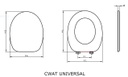 Sedile wc universale bianco in legno laccato