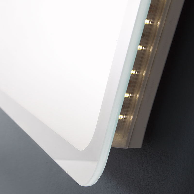 Specchio stondato 60 x 60 cm con led