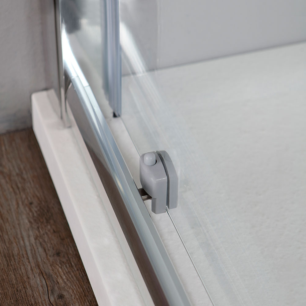 Doccia nicchia 100x6 cm con porta scorrevole