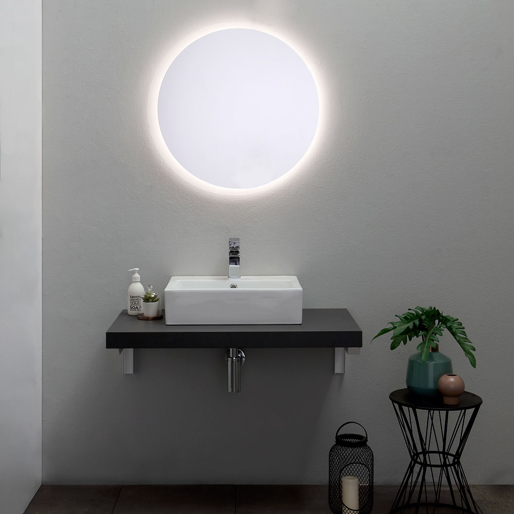 Specchio rotondo bagno 70 cm retroilluminato