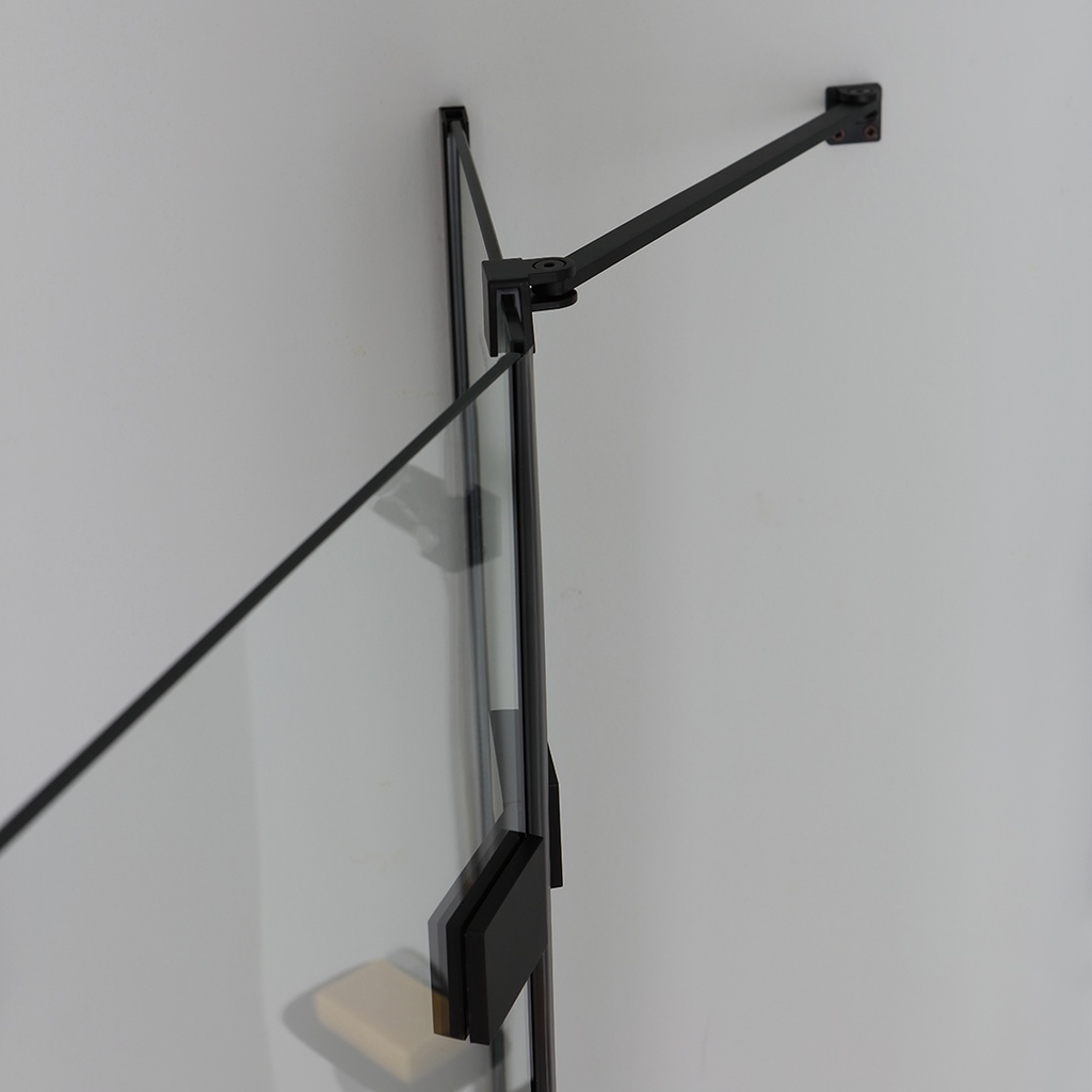 Box doccia nero opaco 70x70 con ante battenti