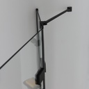 Box doccia nero opaco 70x70 con ante battenti