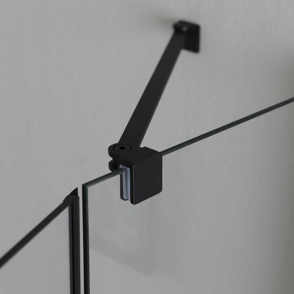 Box doccia nero opaco 70x70 con ante battenti