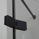 Box doccia nero opaco 70x70 con ante battenti
