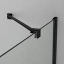 Cabina doccia nera 90x70 vetro trasparente