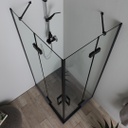 Box doccia 70x100 nero opaco senza telaio