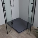 Box doccia 70x100 nero opaco senza telaio