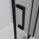 Box doccia semicircolare 90x90 apertura battente nero