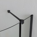Box doccia semicircolare 90x90 apertura battente nero