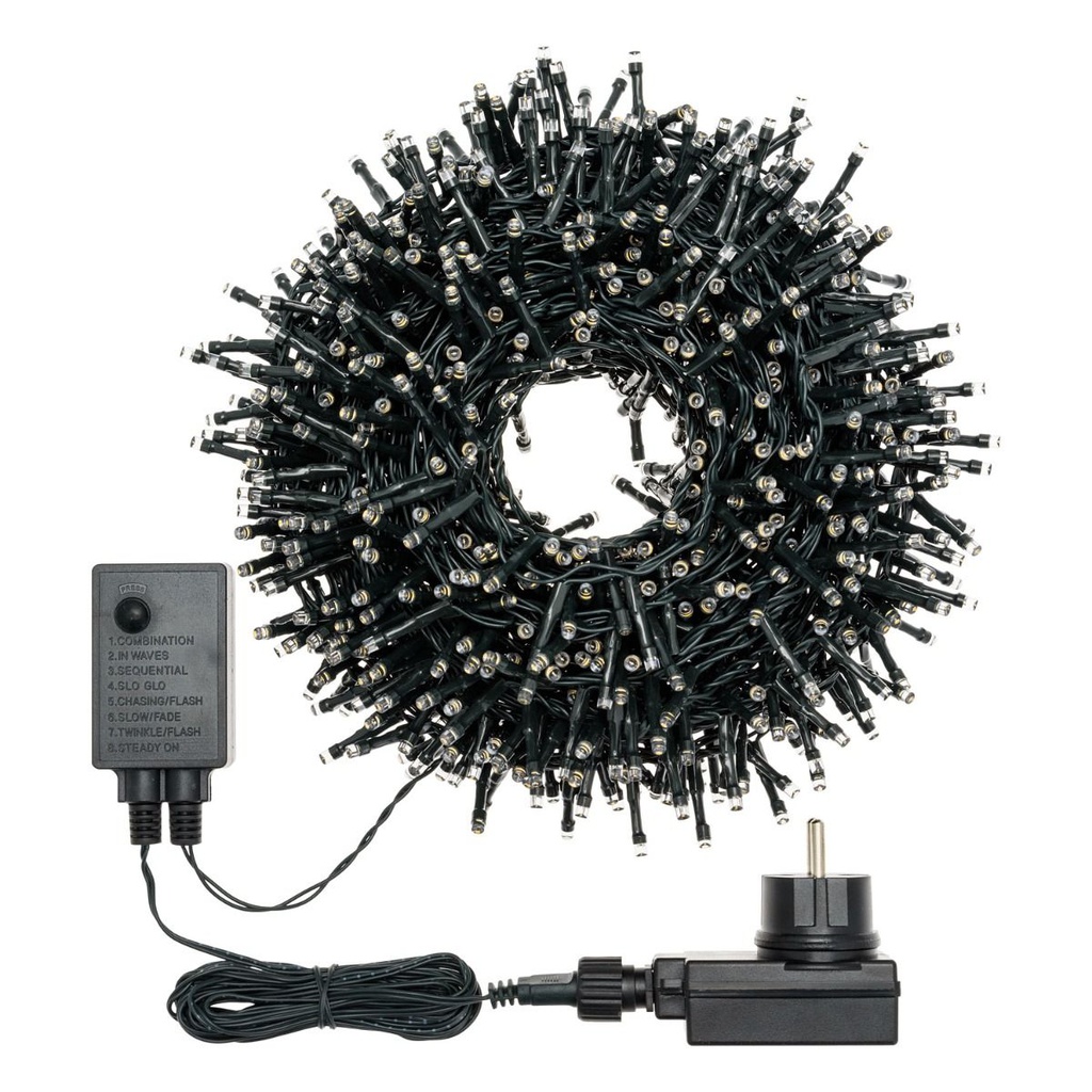 Catena MiniCluster Ø6cm 1000 LED TRADITIONAL 5mm Controller 8G 20,5m