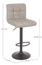 2x Sgabello Bar Greyson Grigio Chiaro Vint