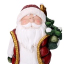 Babbo natale resina con albero rosso cm28x18h42,5