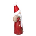 Babbo natale resina sacco con led cm19x25h64