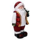 Babbo natale resina con albero rosso cm28x18h42,5