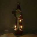 Babbo natale resina led rosso cm19x14h55,5