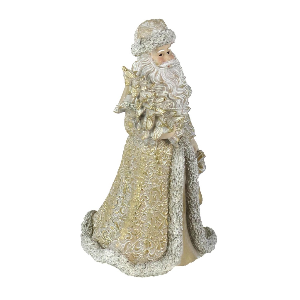 Babbo natale resina oro cm16,5x14h32
