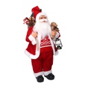 Babbo natale tessuto con regali rosso cm40x23,5h80
