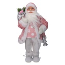 Babbo natale tessuto lanterna rosa cm40x23,5h80