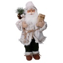 Babbo natale tessuto con regali verde bianco cm40x23,5h80