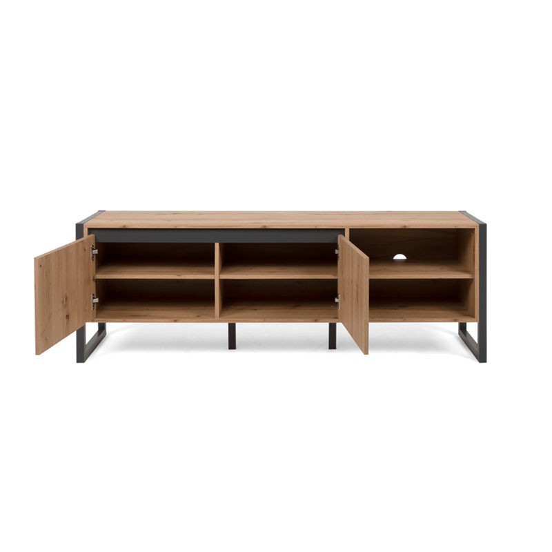 Base porta tv quercia antracite cm 160 x 55 x 40 h(DENVER54)