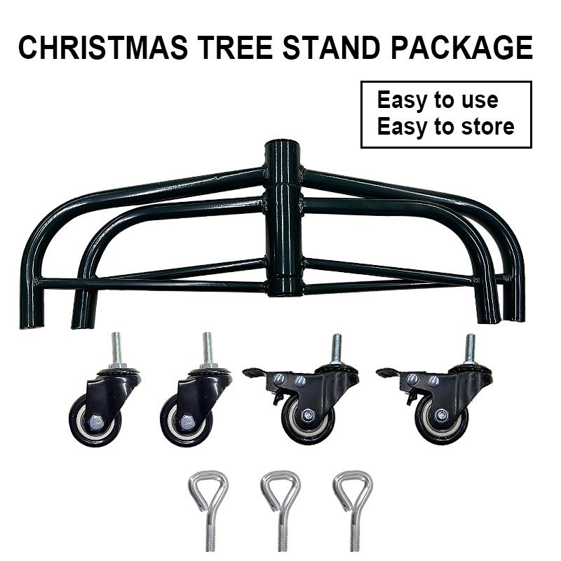 Base albero solo base metallo nero con ruote cm60