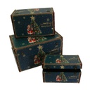 Baule ecopelle 1-3 blu albero rettangolare cm59x36h33