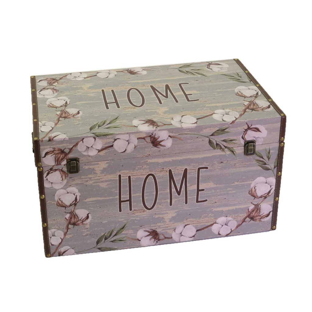 Baule ecopelle 1-3 grigio home rettangolare cm 59x36h33