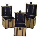 Baule ecopelle 1-3 intreccio quadro cm47x47h47,5