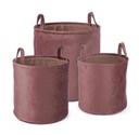 3x Set3 P.Oggetti Velvet To Rosa