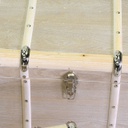 Baule legno 1-3 sbiancato rettangolare cm 60x40h41