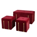 Baule velluto 1-2 bordeaux cm 80x40h44