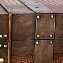 Baule legno 1-2 marrone rettangolare cm 49x31h35
