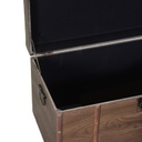 Baule legno ecopelle 1-4 marrone rettangolare cm 68x38h40