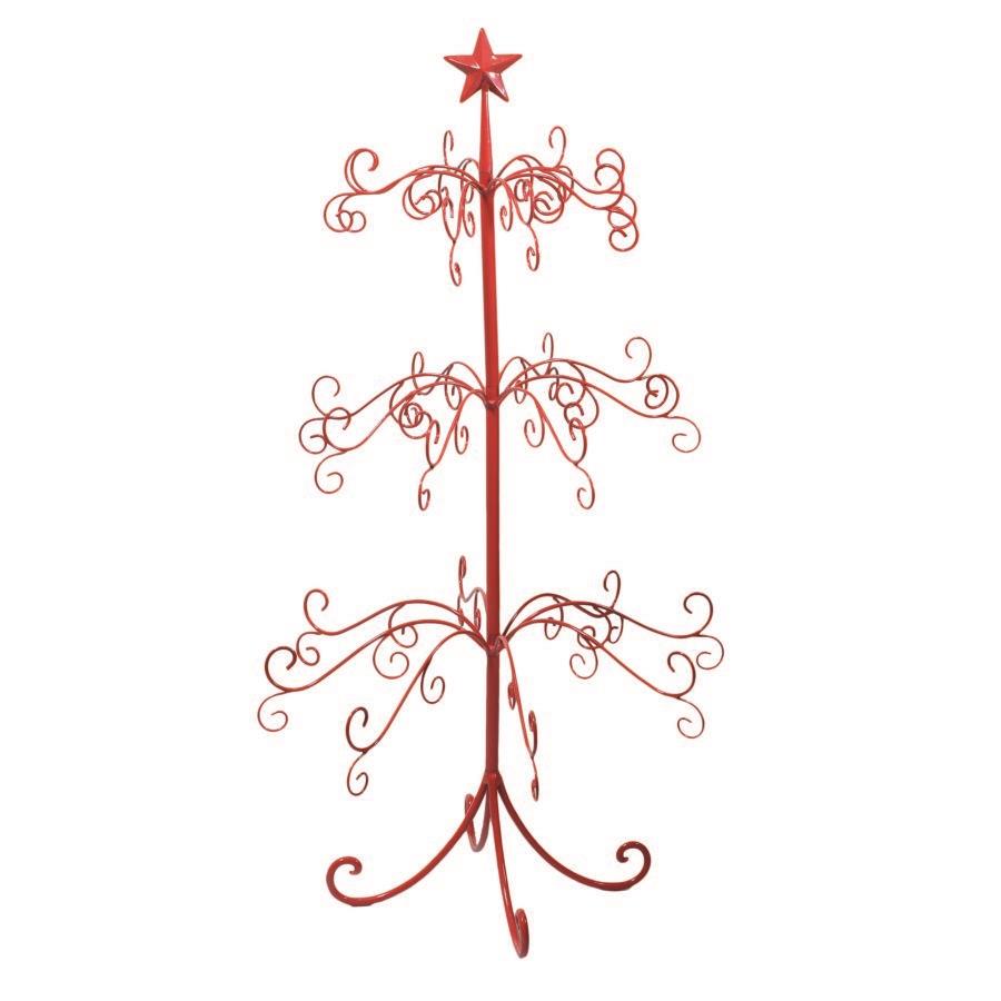 Albero espositore metallo c-stella rosso cm58x58h105,5