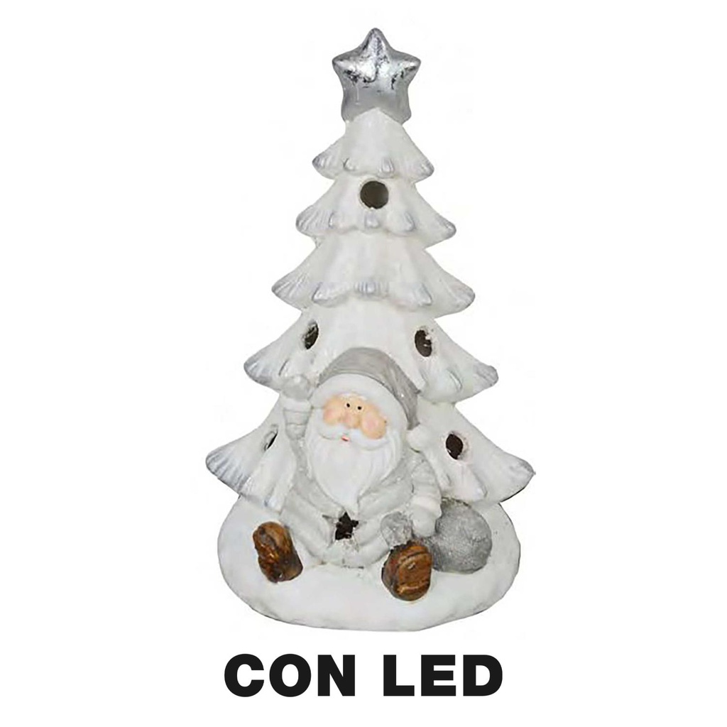 Albero led con babbo natale nci-3800 cm. 24 x 21,5 h 42