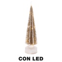 Albero led vetro oro cm ø10h35