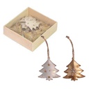 Albero metallo confezione 8pz bianco oro cm10x10h3