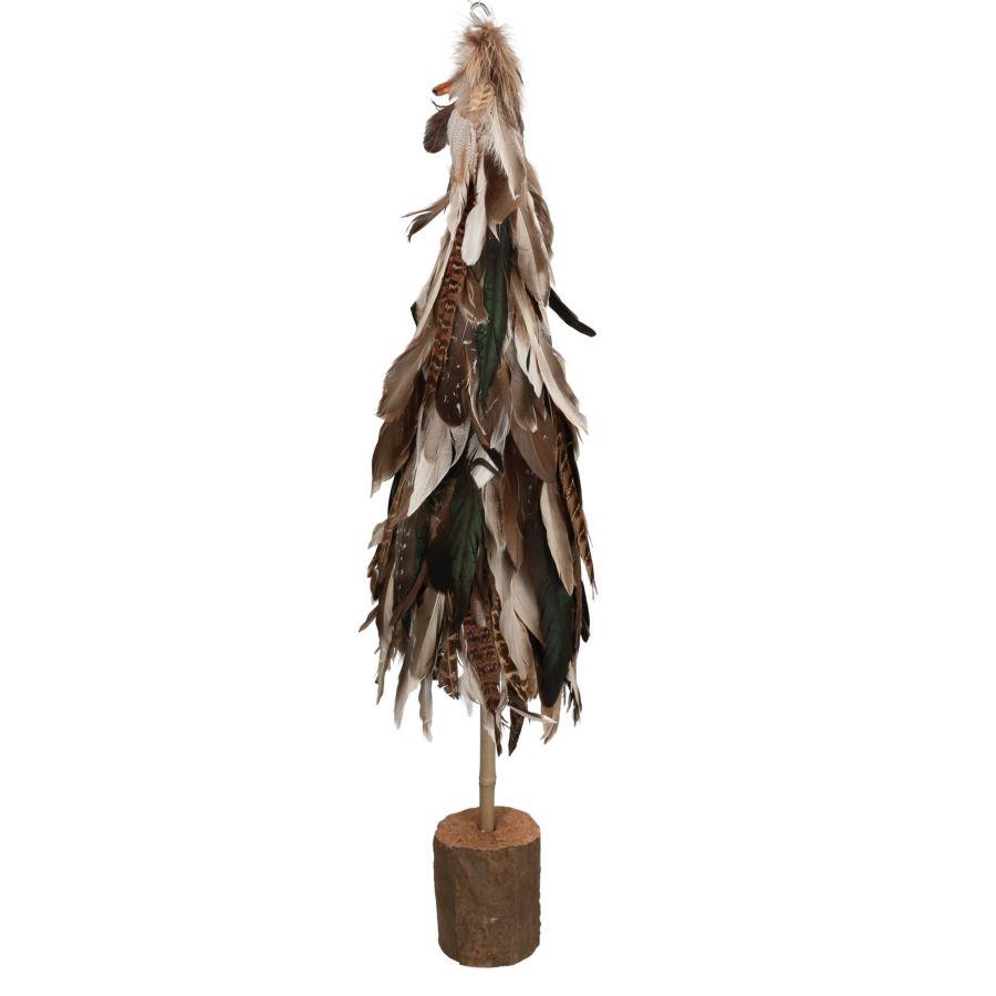 Albero piume con vaso marrone cmø8-20h70